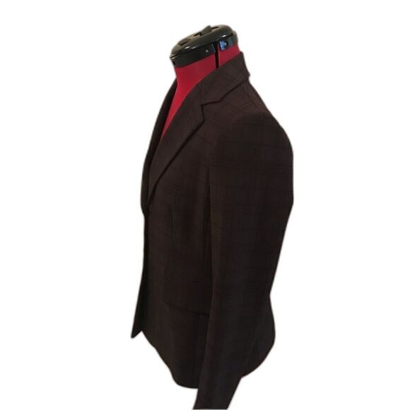 Tahari ASL Blazer Women's Petite Size 4P Black Striped Long Sleeve Two-Button - Picture 3 of 11